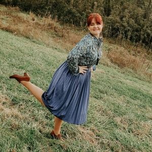 LuLaRoe Velvet Blue Jill- Large